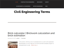 Tablet Screenshot of civilengineeringterms.com